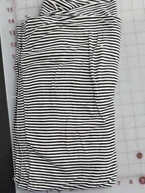 Black And White Striped Rayon/spandex